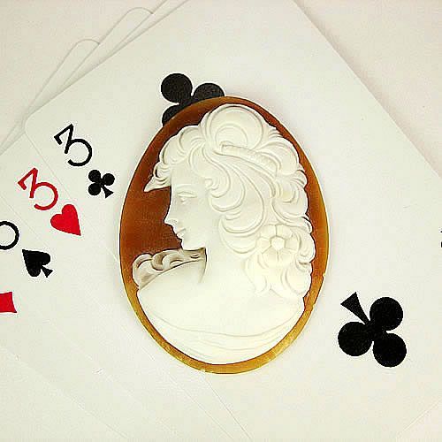 新品 卸売り シェルカメオ 50×38mm ジュエリールース イタリア製