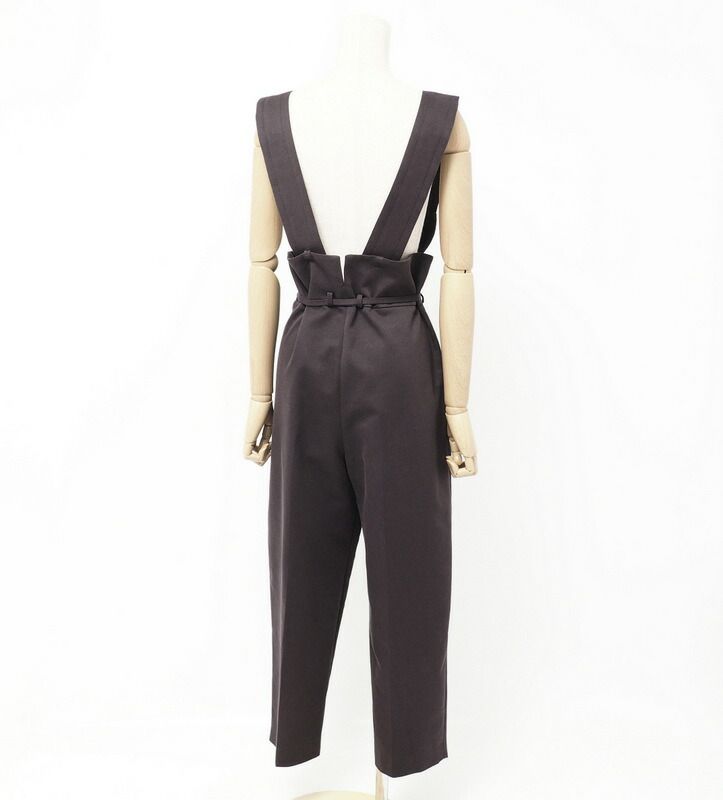 Drawer（ドゥロワー）ウールツイルサロペット　36 ブラック　美品 aw黒 Drawer ドゥロワー サロペット サイズ36 FALL1 コットン ウール