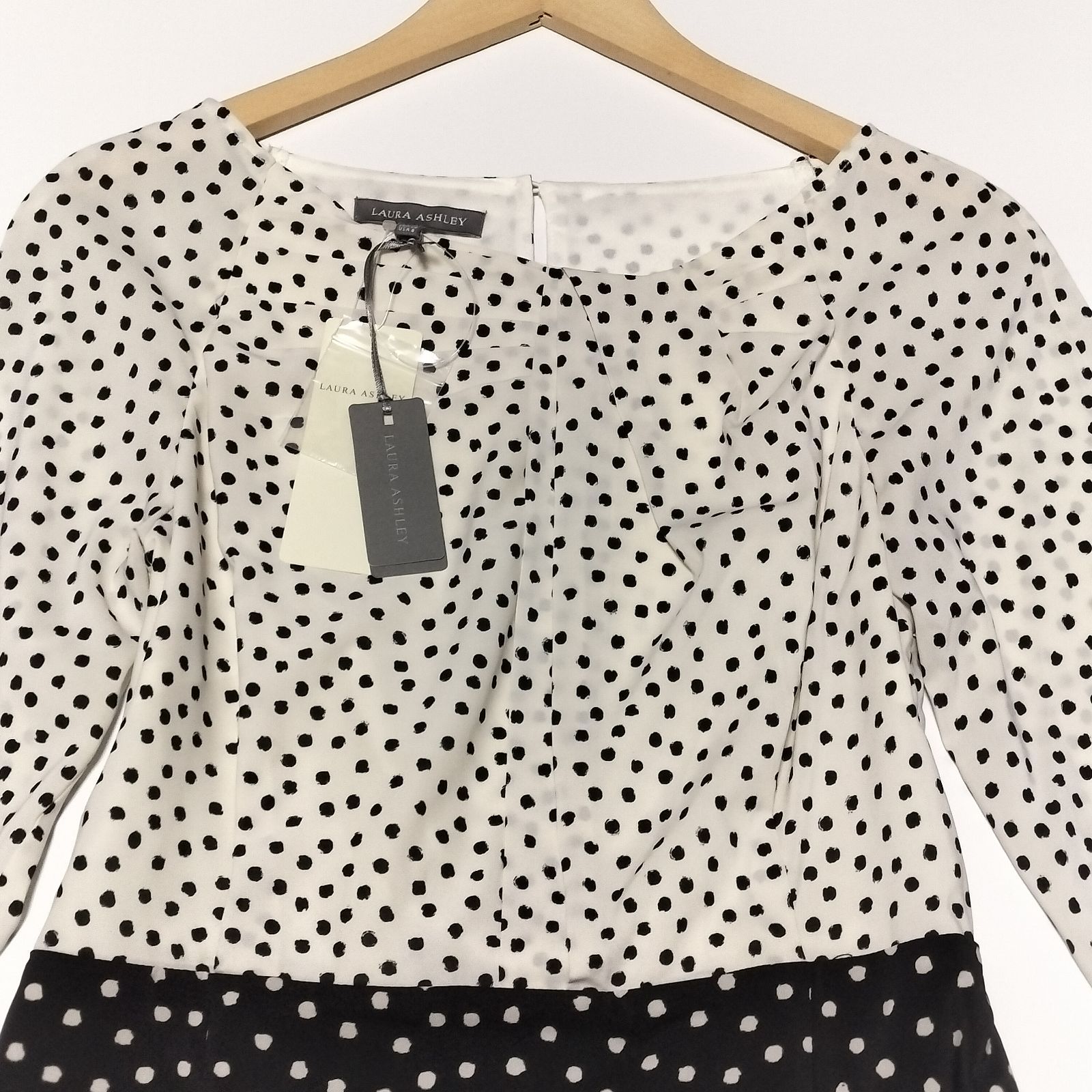 未使用品】LAURA ASHLEY ドット柄 ロングワンピース UK10 М相当