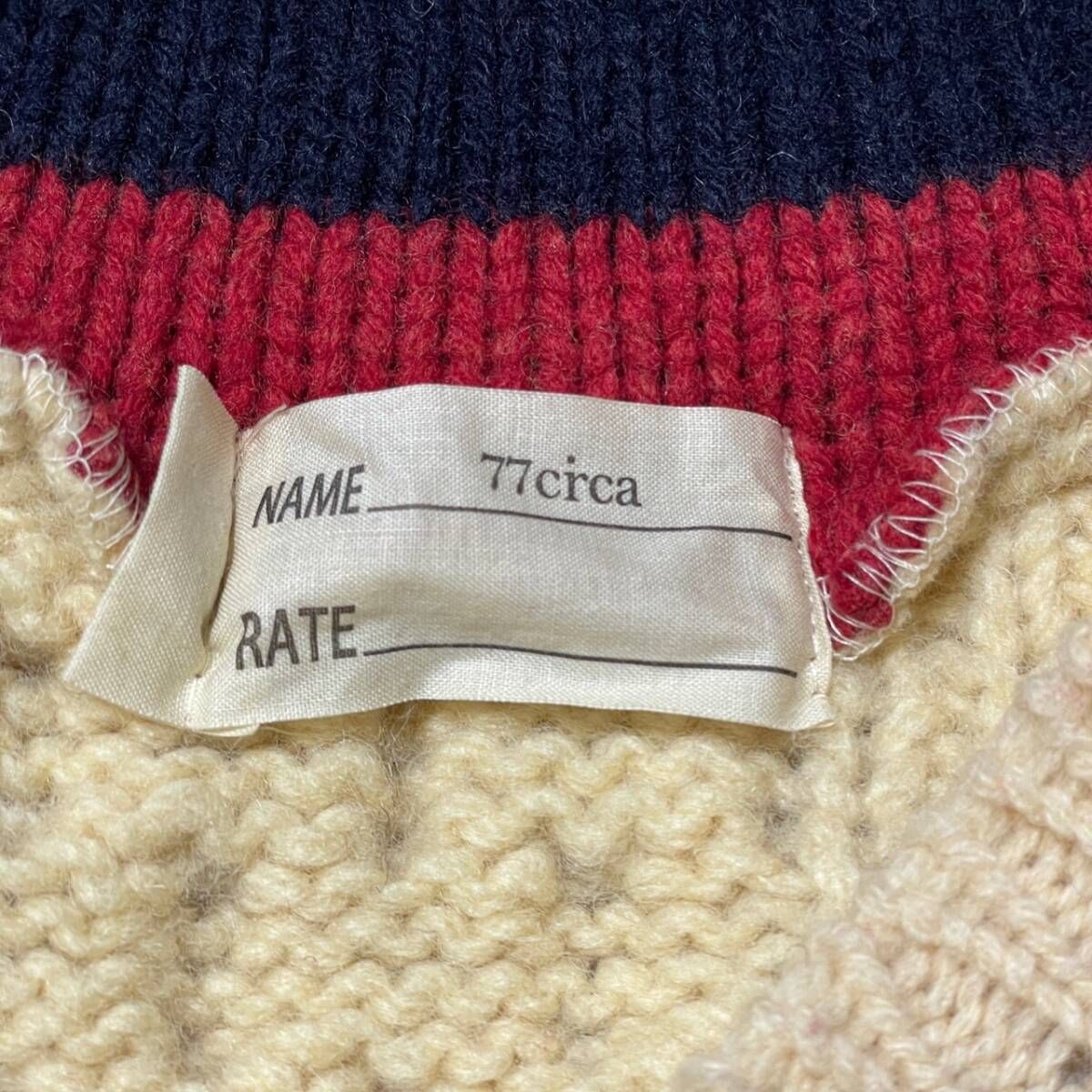 【美品】77circa チルデンニットリメイクベスト 77circa Remake Fisherman Tilden Knit Vest リメイクフィッシャーマン