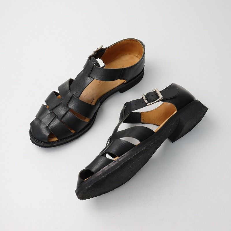 人気アイテム アーツアンドサイエンス ARTS&SCIENCE GURKHA SANDAL カウレザーグルカサンダル 23.5cm/ブラック 【2400014004663】