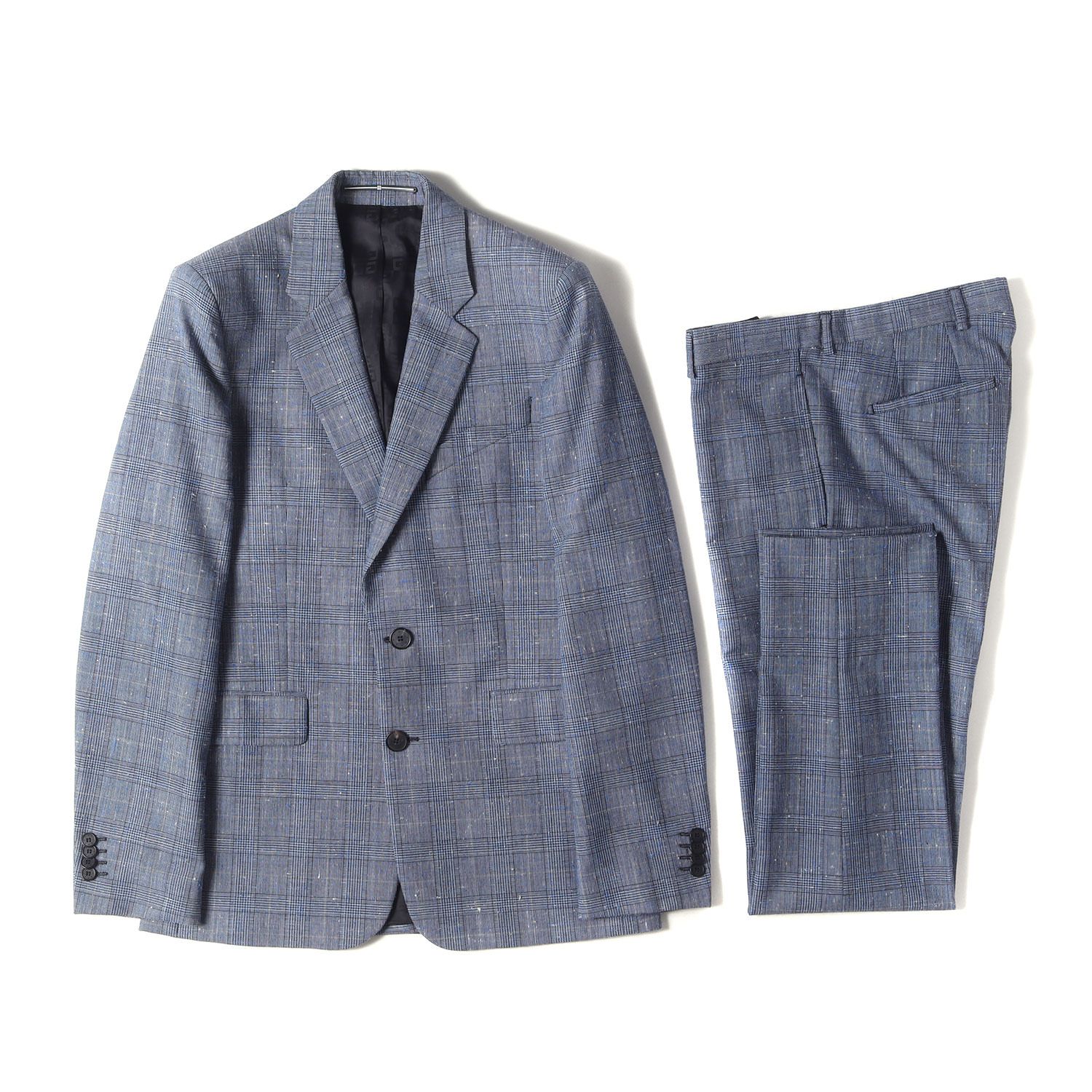 GIVENCHY ジバンシィ ライトブルー系 サイズ 48 | ネップ混 グレンチェック セットアップ スーツ BM101G1201 | SANPLE NOT FOR メンズ