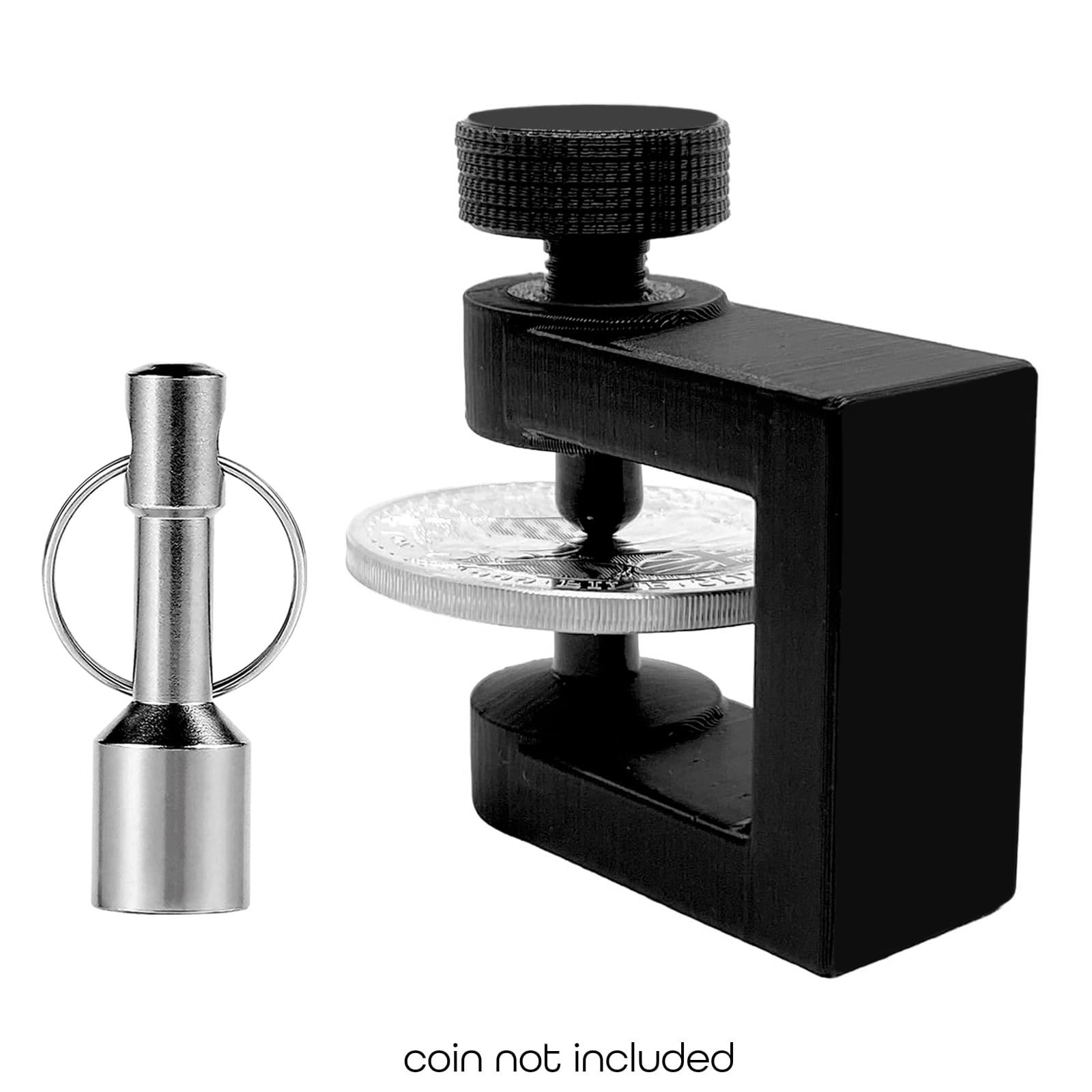 DHUJBFF Mini-C コイン クランパー v2 Ping Test シルバー ゴールド コイン バー ピンガー テスター ハンマー付き [