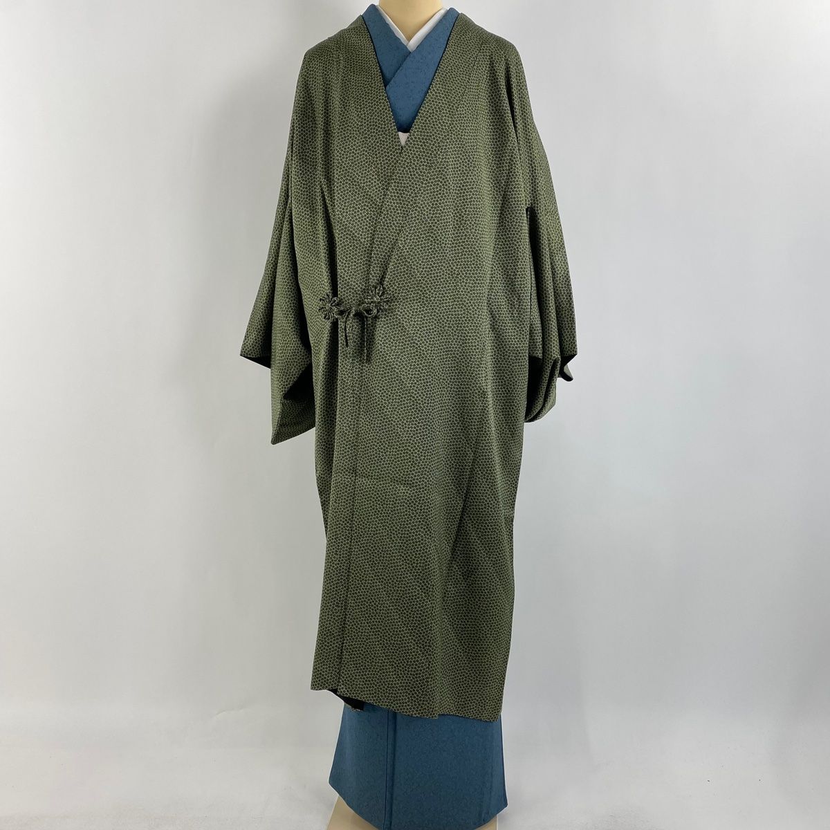 道中着 身丈119.5cm 裄丈67cm M 斉藤三才 和装コート リバーシブル  