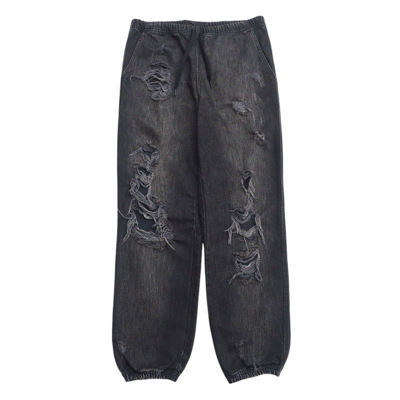 alexanderwang 総柄ロゴ　ブラック　デニムパンツ　28サイズ ALEXANDER WANG(アレキサンダーワン) 総柄デニムパンツCA00985