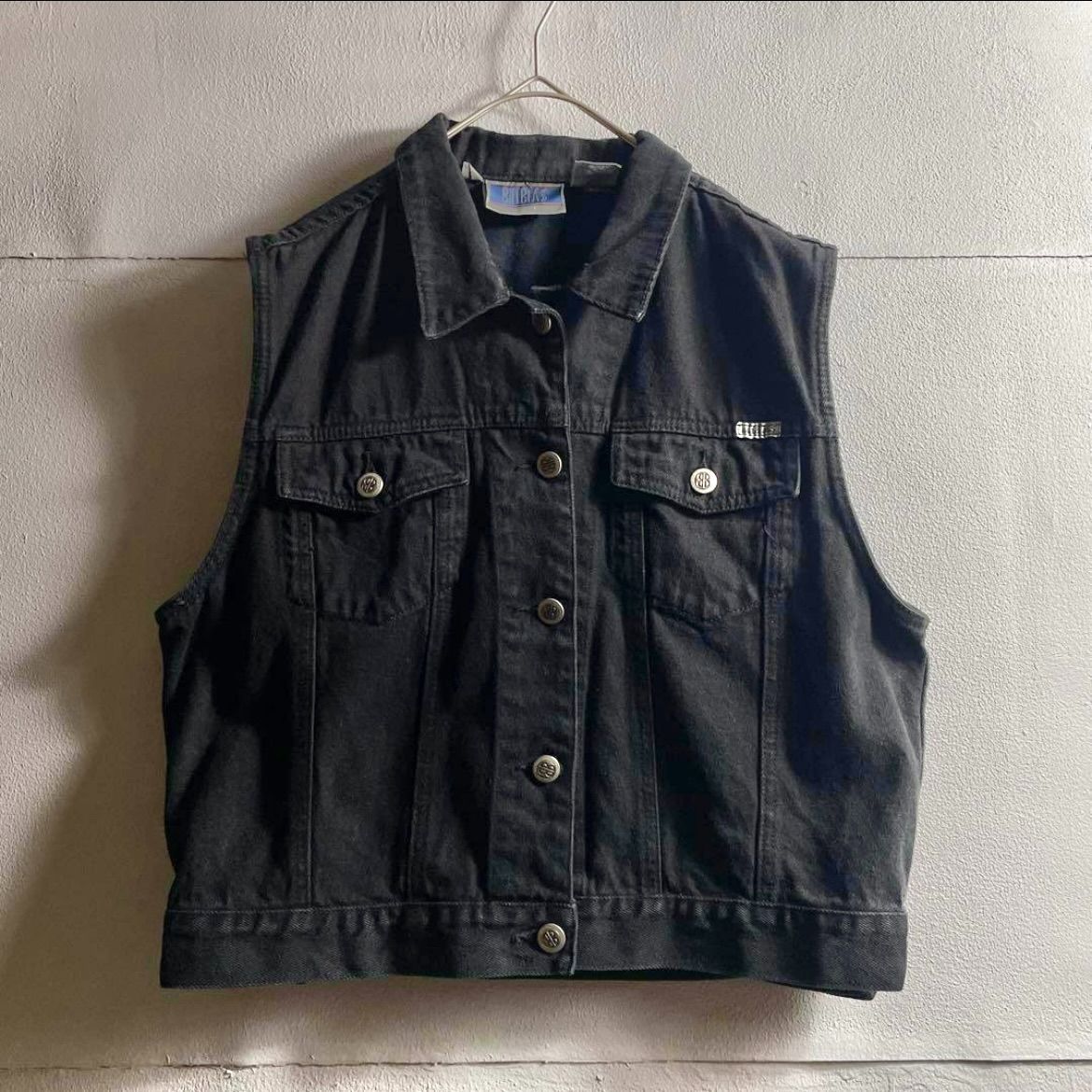 .USA 90s ヴィンテージ ベスト ブラックデニム ジーンズ アメリカ 希少