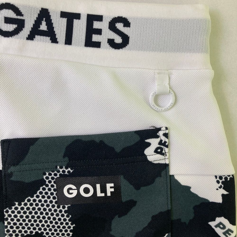 サイズ：2 PEARLY GATES パーリーゲイツ スカート 刺繍 カモフラ 迷彩