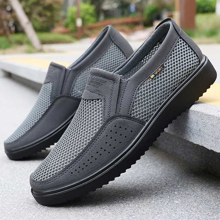 通気性 メッシュスニーカー 防滑 スリッポン メッシュ メンズ