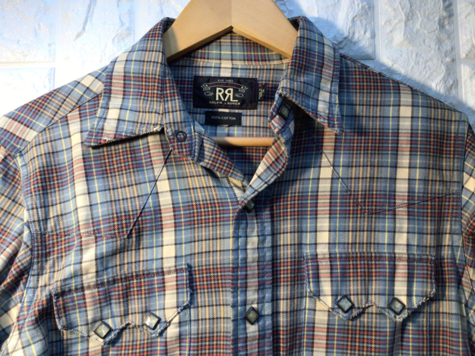 RRL ダブルアールエル ラルフローレン チェック ウエスタン