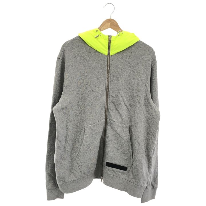 MONCLER モンクレール E20918428900 80985 ジップパーカー メンズ グレー×イエロー XL