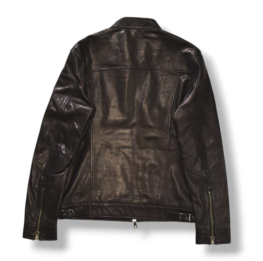 美品✨MEN'S BIGI 羊革 ラムレザージャケット ボルドー茶系 ステッチ ラムレザーテーラードジャケット｜メンズファッション通販 MEN'S