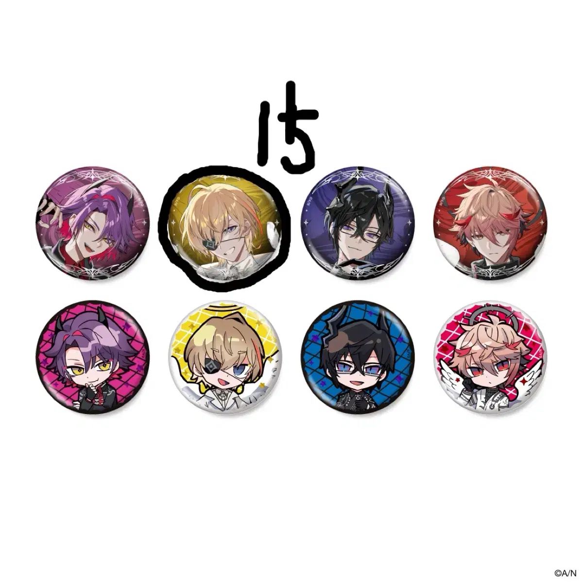 にじさんじ ボルタアクション フーラ かなと エンジェルデビル 缶バッジ LD