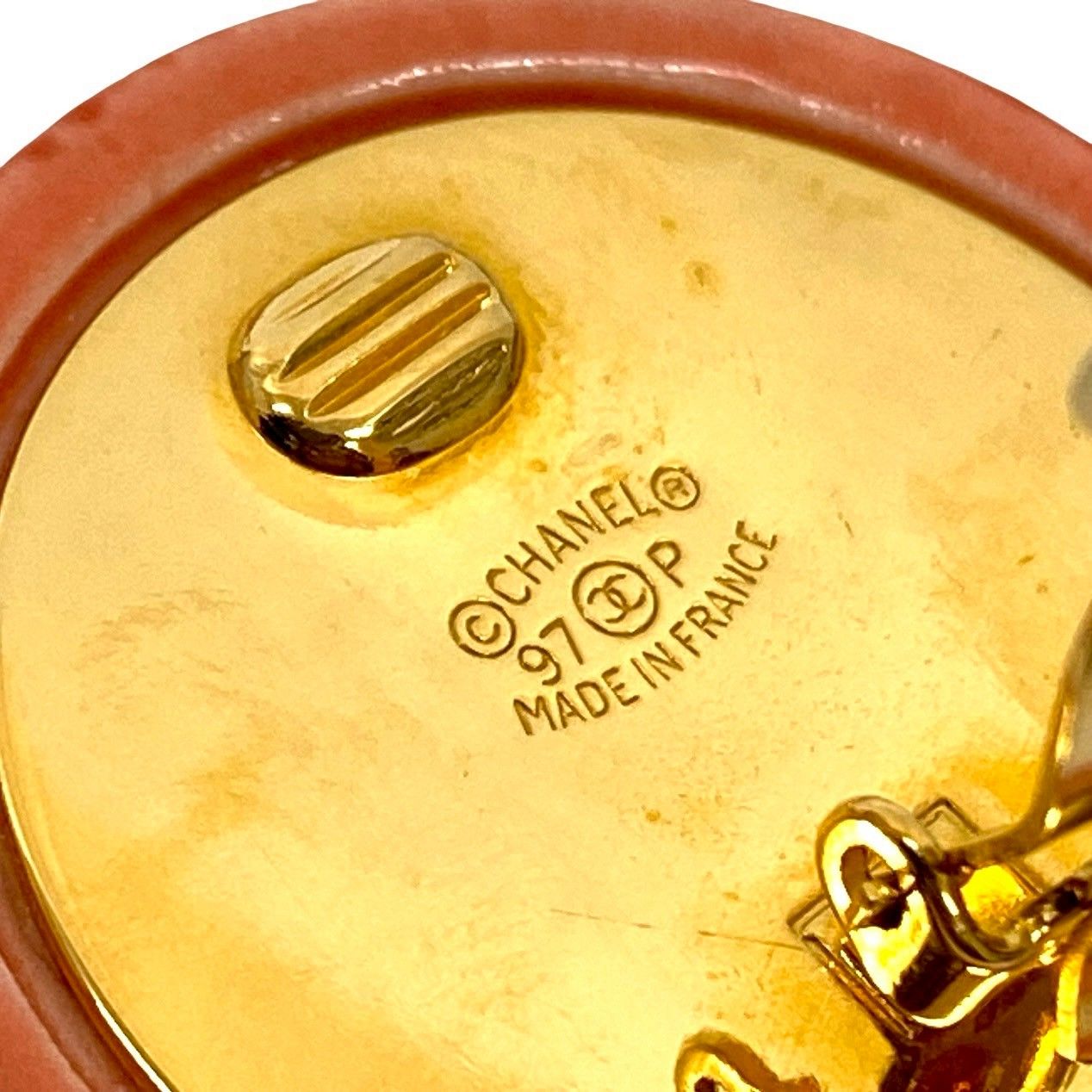 き コメあり 97P CHANEL シャネル ヴィンテージ ココマーク イヤリング イヤーカフ アクセサリー ゴールド オレンジ 87160