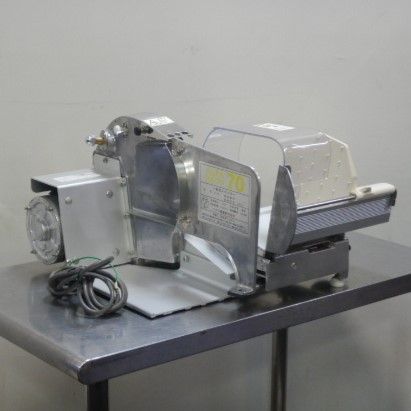 2 2012年製 ハクラ精機 A-70 アルファ70 業務用 1枚切 パン スライサー W520D500H300mm 100V 59W 平刃203mm 16kg 手動 ALFA