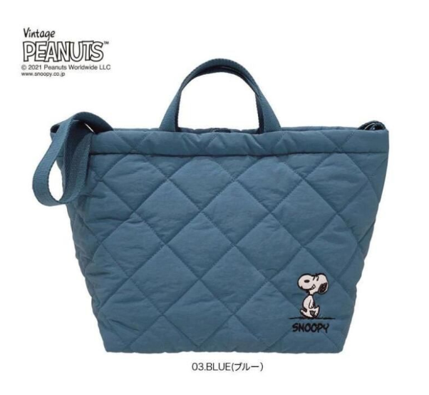 スヌーピー SNOOPY ルートート ROOTOTE コラボ ベージュ DELI キルト ピーナッツ トートバッグ ナイロン キルティング 2way