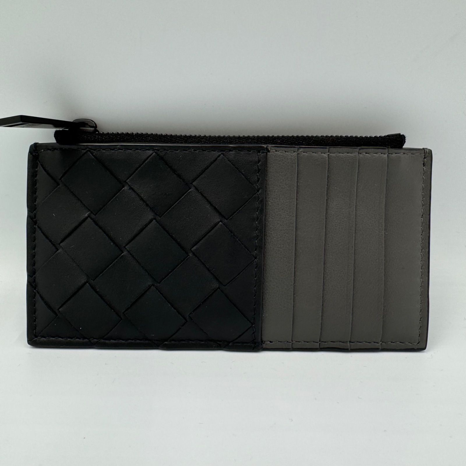 BOTTEGA VENETA カードケース イントレチャート ブラック レザー