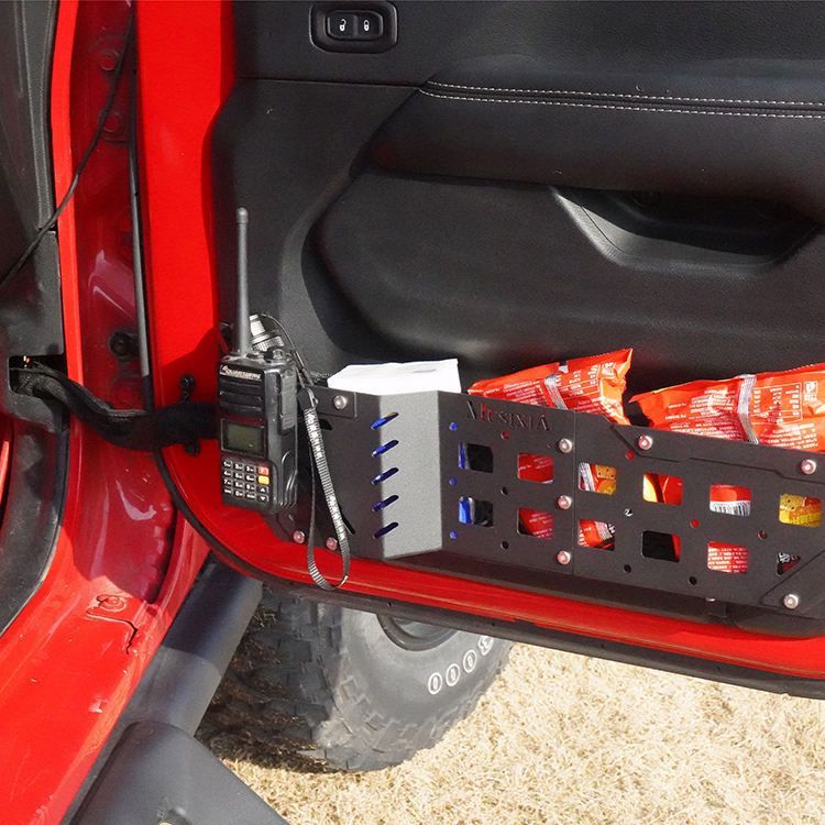 送料無料 JEEP ジープ Wrangler JL JT 18-24年 ドアポケット 収納ボックス 前後4ドア対応 インテリア ドアストレージ 置物ラックCYB546再 げ