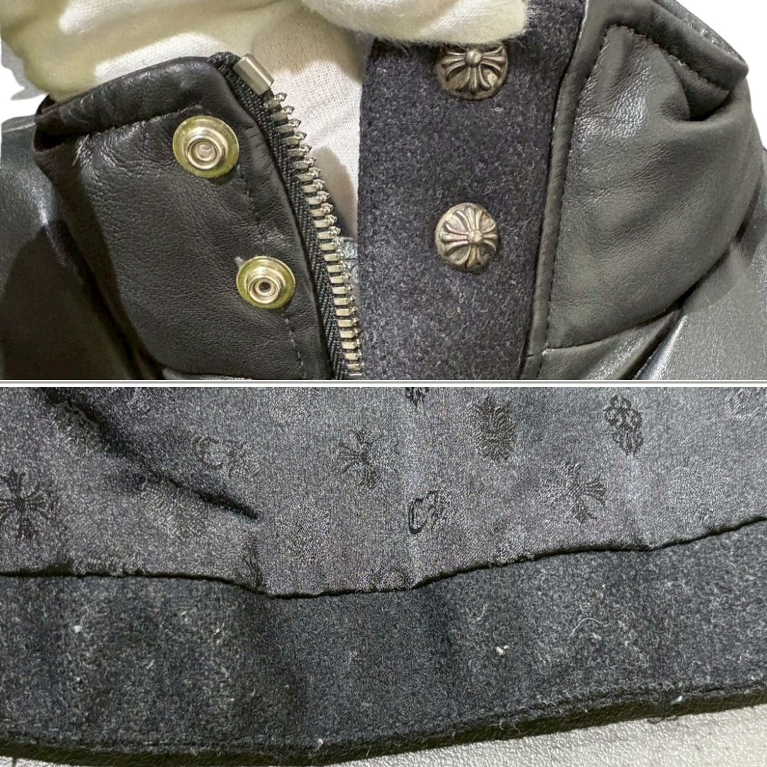 クロムハーツ Chrome Hearts JVP STIFF FBRC V2J レザー切替ダウン
