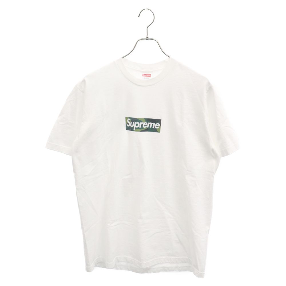 SUPREME (シュプリーム) 23AW Box Logo Tee カモフラボックスロゴプリント半袖Tシャツ クルーネックカットソー ホワイト