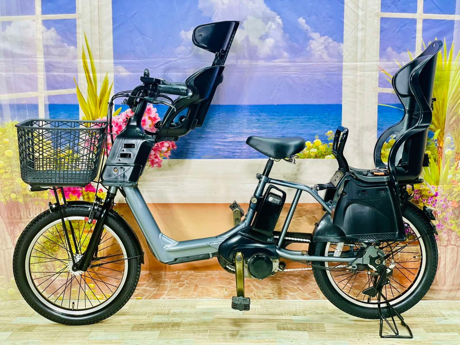 Y2506ギュットアニーズ⭐️16AH！パナソニック子供乗せ電動アシスト自転車
