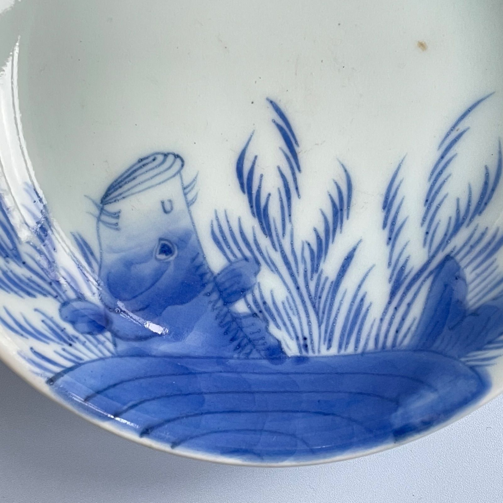 116 染付 古伊万里 鯉図 骨董 アンティーク 小皿 5枚セット - メルカリ