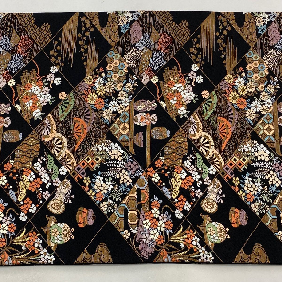 2025 TV・オーディオ・カメラ 袋帯 美品 秀品 優彩錦 松 箔 黒 六