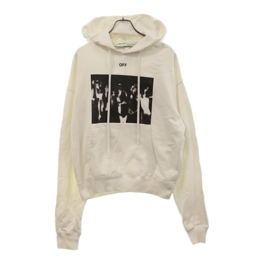OFF-WHITE オフホワイト 20AW SPRAY PAINTING HOODIE OMBB037R20E30015 スプレーアロー スウェットプルオーバーパーカー ホワイト
