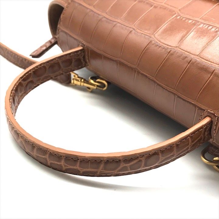 展示品 CELINE セリーヌ ナノバッグ クロコ 型押し 2WAY ハンド