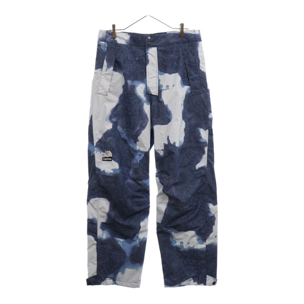 SUPREME (シュプリーム) 21AW ×THE NORTH FACE Bleached Denim Print Mountain Pant ブリーチ総柄プリントマウンテンパンツ ブルー NP52101I