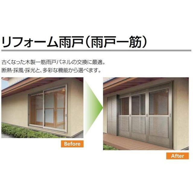 新品 雨戸一筋 半外付型 壁付けタイプ 枠付き 新寸法 16511 一筋W：1,746mm