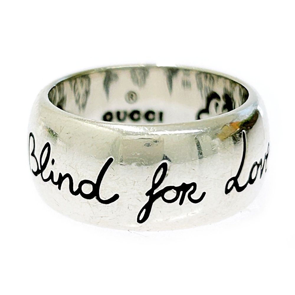 中古】【箱付き】 GUCCI グッチ シルバー ブラインドフォーラブ