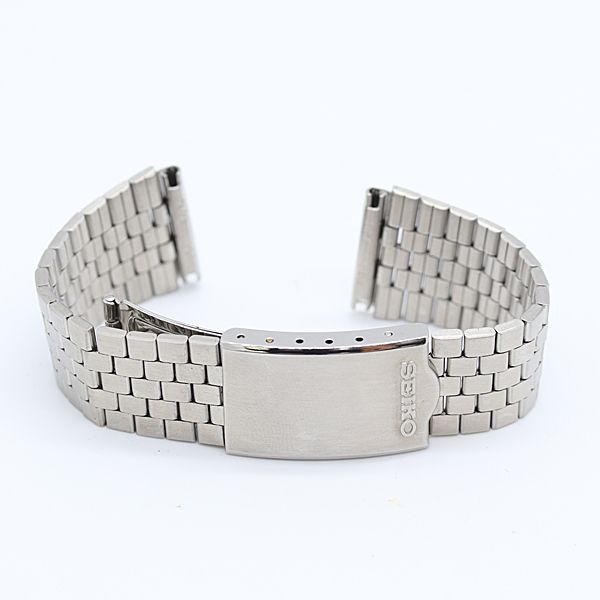 良品 セイコー 純正ベルト 金属 シルバー 18mm メンズ腕時計用