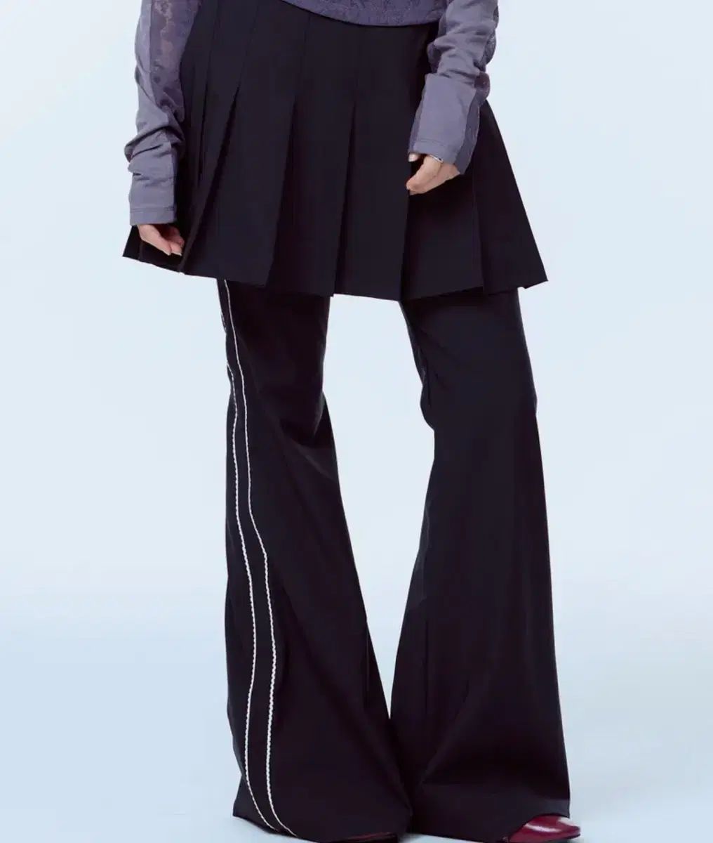 ラブイズトゥルー PA PLEATED SKIRT PANTS BLACK M