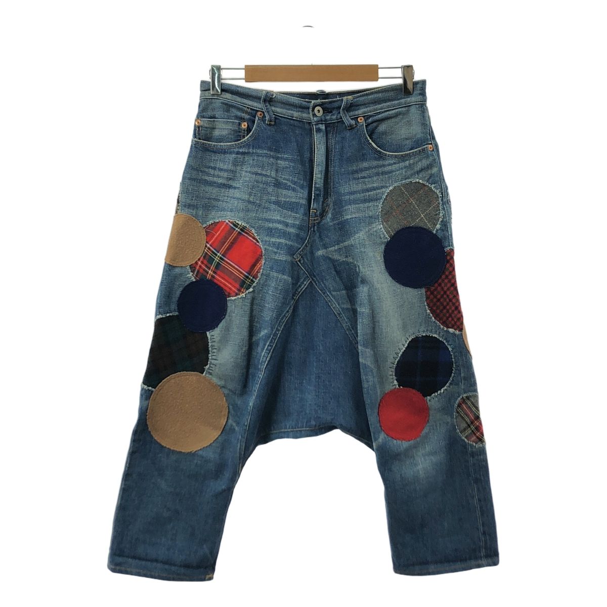 JUNYA WATANABE COMME des GARCONS | ジュンヤワタナベ | 2015AW | denim | ジップフライ パッチワーク サルエル デニムパンツ | S | インディゴ | レディース