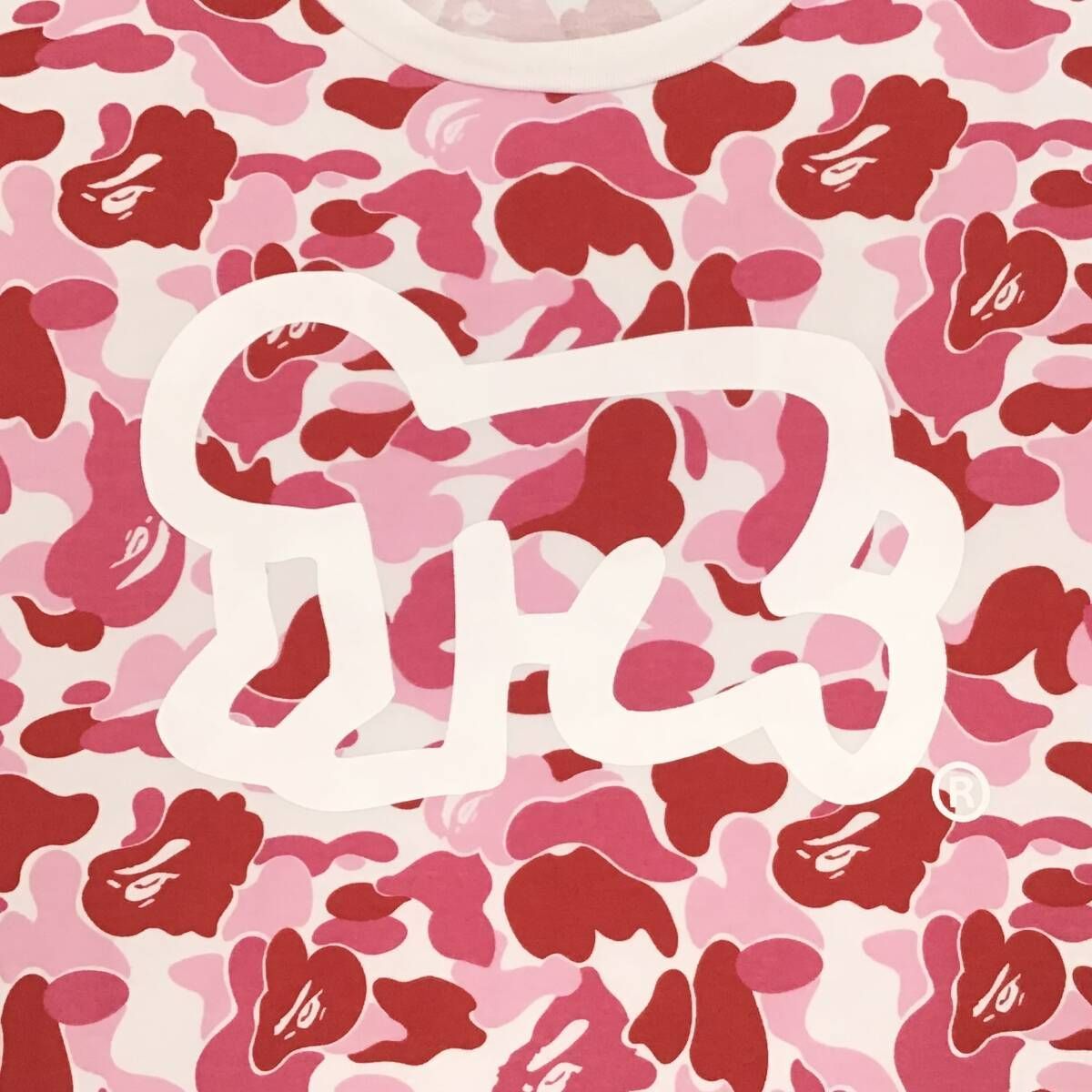キースヘリング × BAPE ABC camo Pink Tシャツ Mサイズ KEITH HARING a