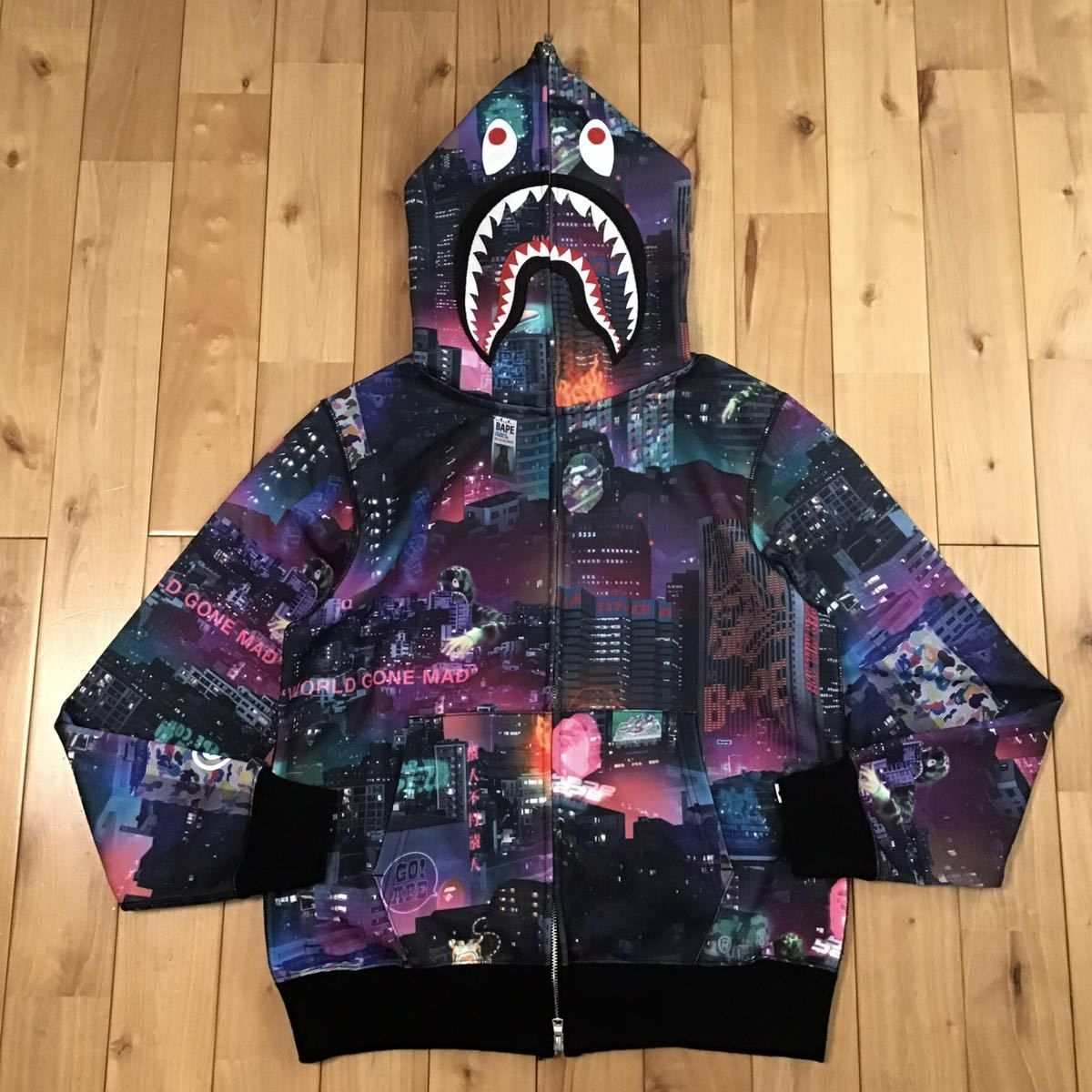NEON TOKYO シャーク パーカー Mサイズ shark full zip hoodie a 