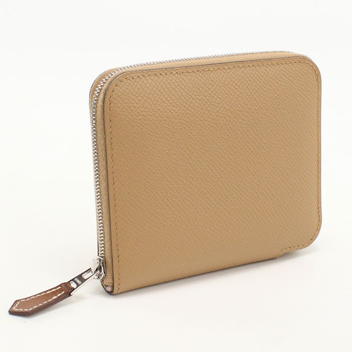 【美品】エルメス 財布 アザップコンパクト シルクイン チャイ エルメス アザップ シルクイン コンパクト チャイ/ モーヴ