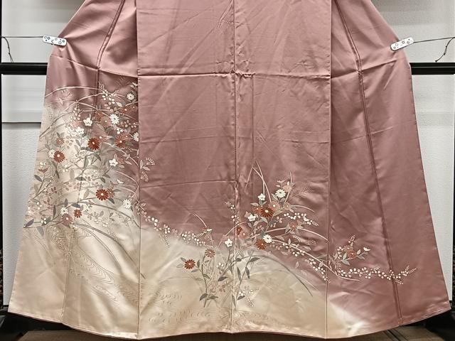 平和屋着物○色留訪問着 作家物 手描き 宮島 暈し染め 金彩