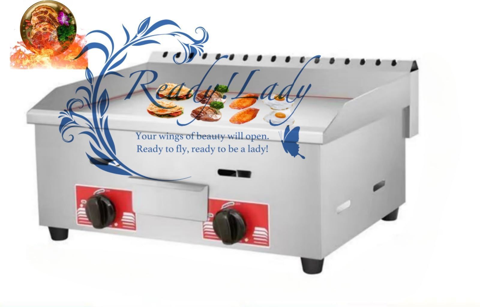 グリドル 卓上用 鉄板焼き鉄板焼き プレス 鉄板焼き パンケーキ 冷麺 焼き飯屋台 プレス鉄板 プロパンガスグリドルグリル スタンダード LPガス ステンレス鋼 ホットプレート キッチン 業務用 55*46*30cm