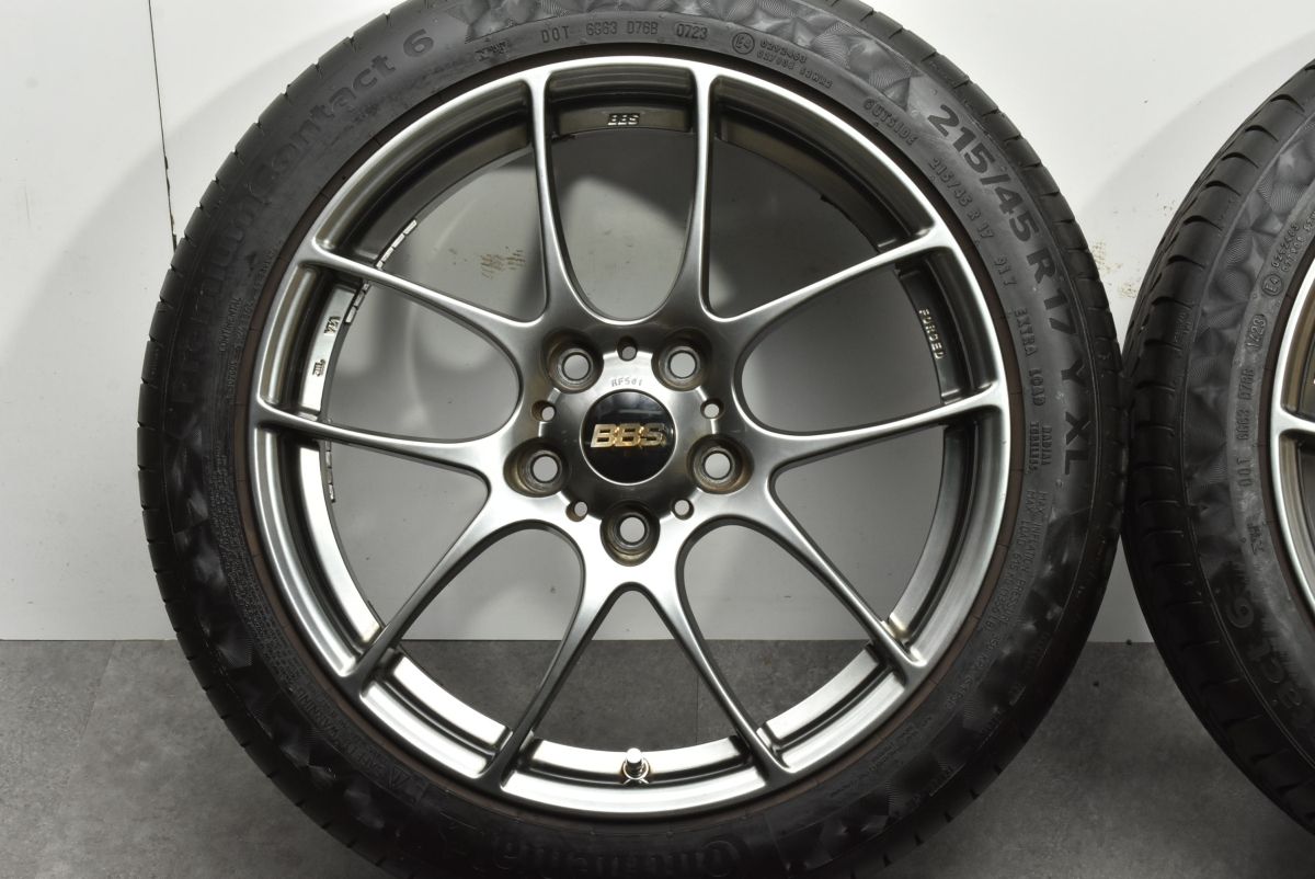 【鍛造1ピース】BBS RF501 17in 7J +48 PCD114.3 2023年製 コンチネンタル プレミアムコンタクト6 215/45R17 ノア ヴォクシー セレナ