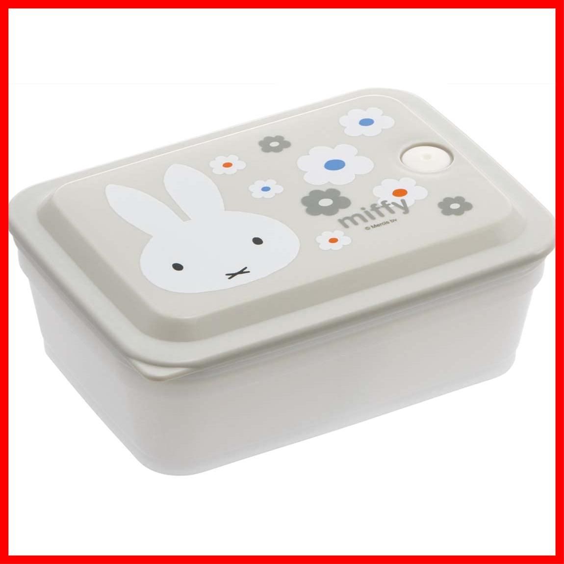 コミュニケーションのある 弁当箱 銀イオン Ag 抗菌 ふわっと 盛れる パッキン スケーター Skater 一体型 エアーバルブ付 1段 600ml ミッフィー モノトーン PAS6AG-A