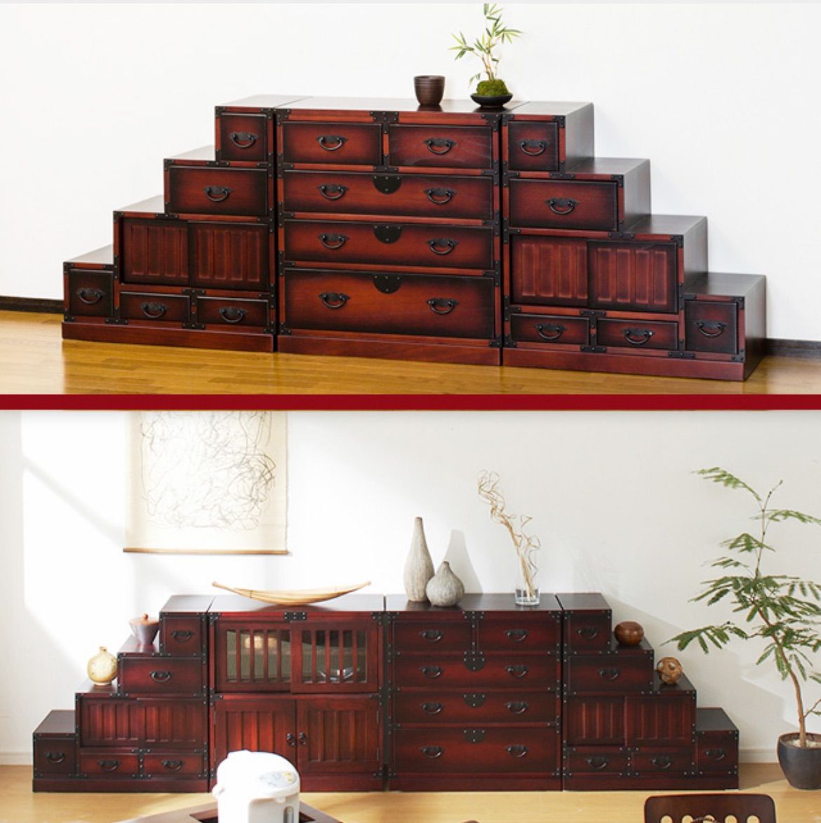 新品】民芸調 階段箪笥 左下がり - メルカリ