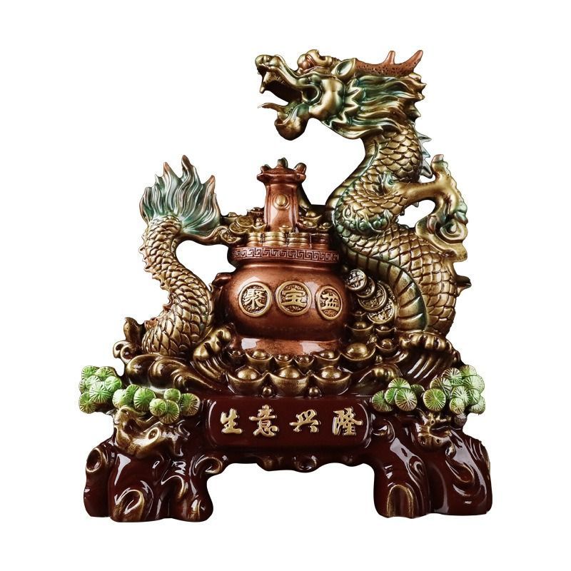 ドラゴンオブジェ 運 かっこいい 真鍮 金の龍 置物 真鍮 か銅 龍の置物