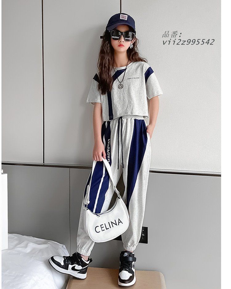 130子供服セット 150 ベビー・キッズ 子供服 セットアップ 女の子 半袖 夏 2点セット