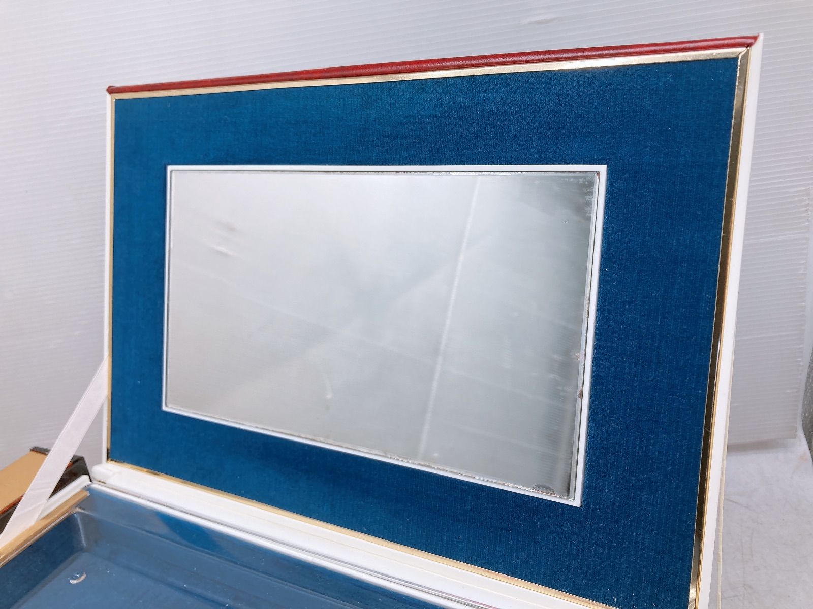 昭和レトロ 株式会社そごう くらしの泉会 E 宝石箱 メイクボックス 鏡 ミラー 化粧箱 王朝風 豪華 ボックス インテリア雑貨 ディスプレイ ユニークなデザイン 長期自宅