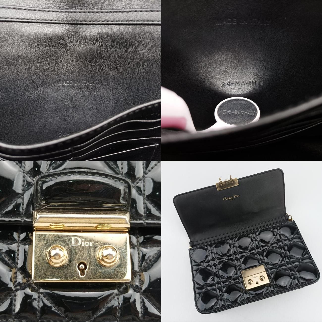 クリスチャンディオールChristian Diorミス ディオール カナージュ ニューロックブラックパテント24-MA-1114 WWW_DECORATOM_COM_BR