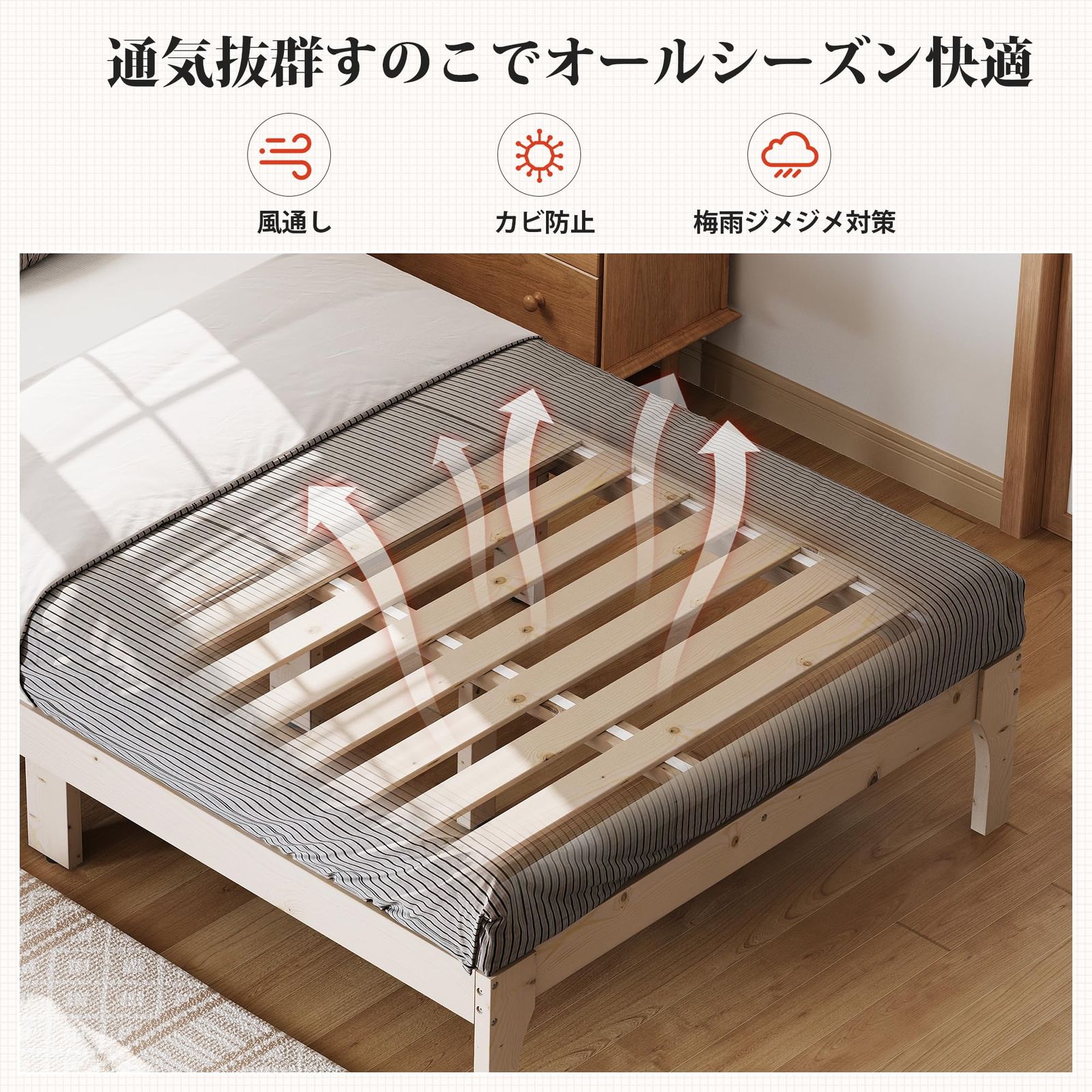 WLIVE ベッド ベッドフレーム ベッド フレーム すのこベッド セミダブルベッド コンセント付き 宮付き 活動式 コンセント セミダブル セミダブルベッド すのこ コンセント付きベッド ナチュラル コンパクトベッド 組み立て式ベッド スノコベッド WWW_KANDAIZUMI_COM