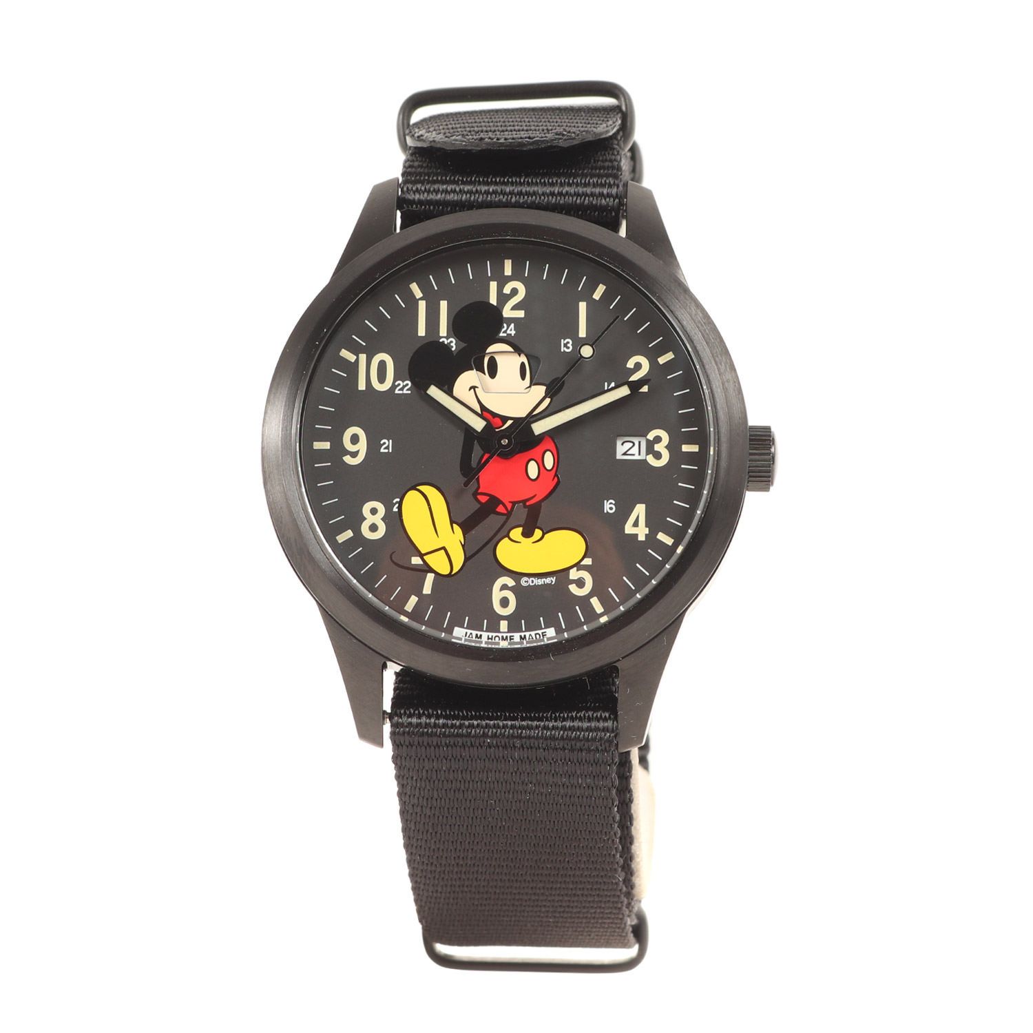 JAM HOME MADE ジャムホームメイド Disney シークレット ミッキーマウス ミリタリーウォッチ | 腕時計 SECRET MICKEY WATCH TYPE2 | ブラック 黒 | コラボ ファッション アイテム 小物