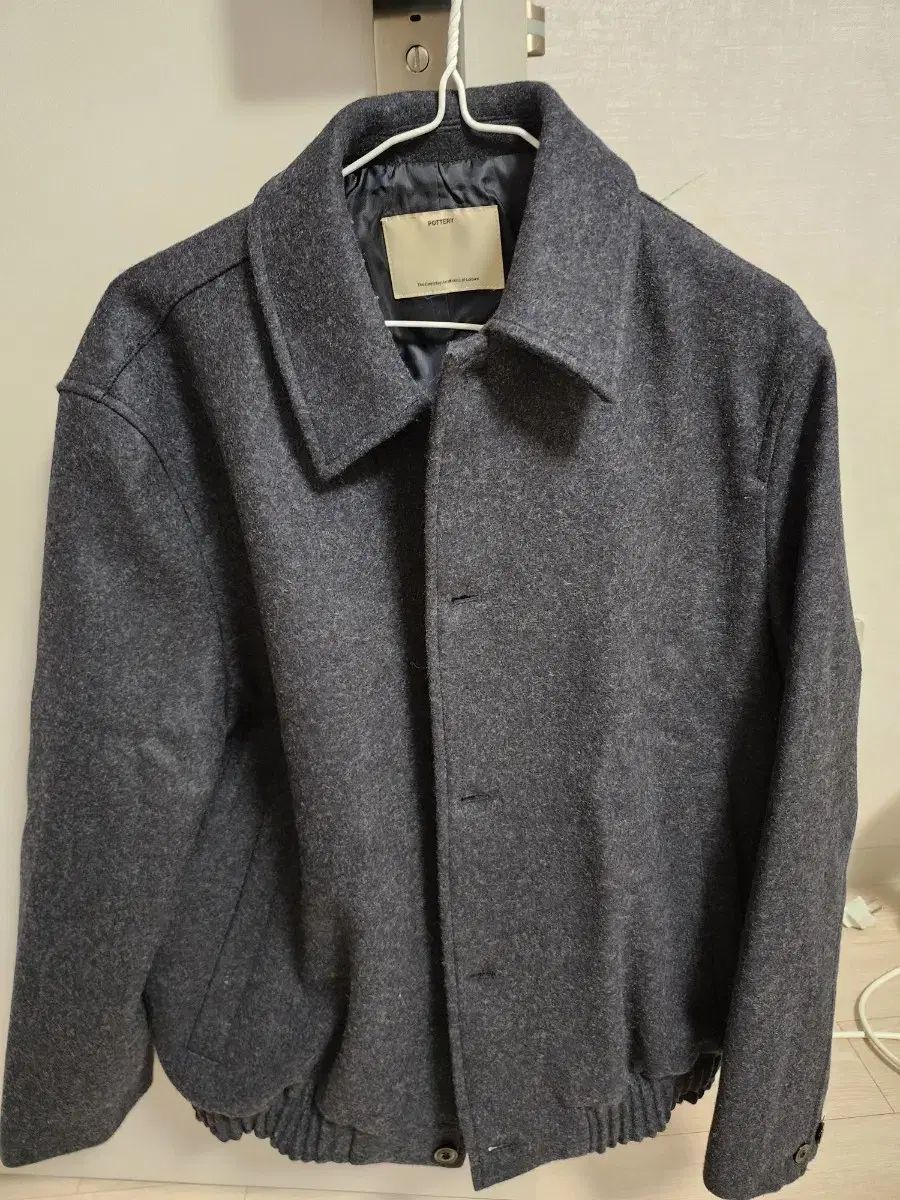 ポッタリー メルトン ウール ブルゾン メランジ ネイビー 1サイズ