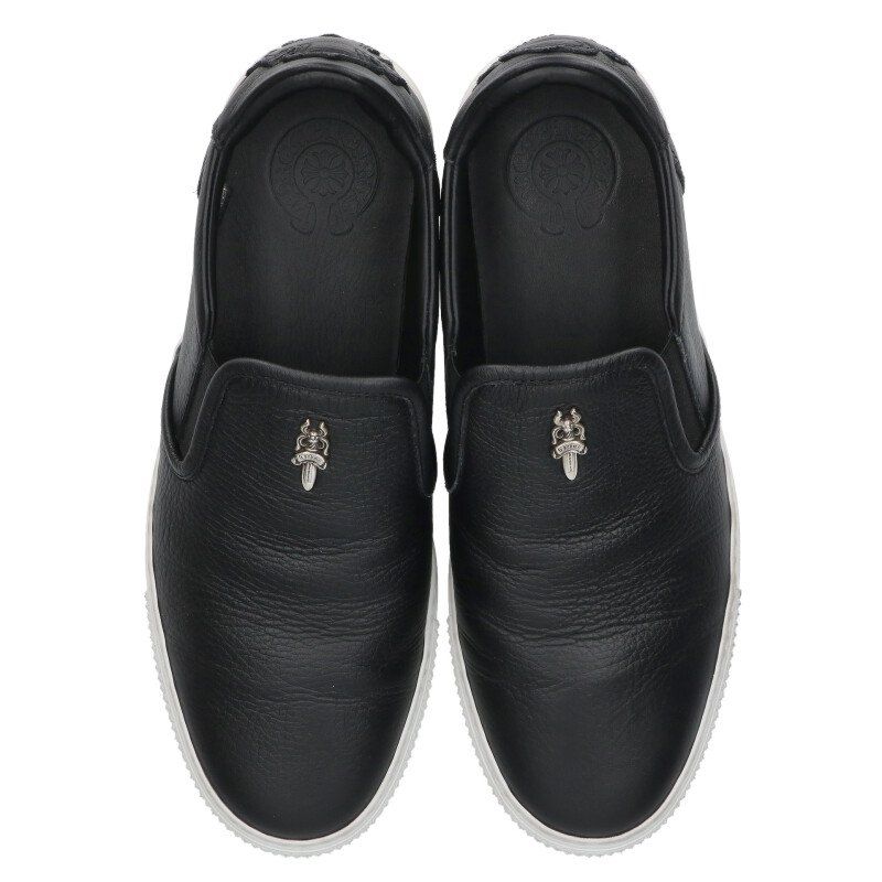 クロムハーツ SLIP ON BLK CALF/スリッポン CHプラスレザー